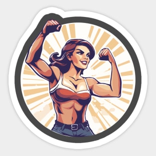 Girl power symbol vector logo Sticker